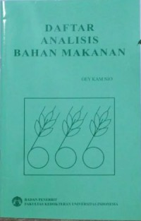 Image of Daftar Analisis Bahan Makanan / Oey Kam Nio