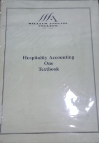 Image of Hospitality Accounting One Textbook
