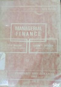 Image of Managerial Finance / Soemarso