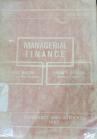 Managerial Finance / Soemarso