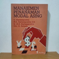 Manajemen Penanaman Modal Asing