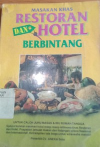 Masakan Khas Restoran Dan Hotel Berbintang