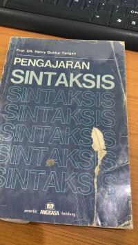 Pengajaran Sintaksis / Henry Guntur Tarigan