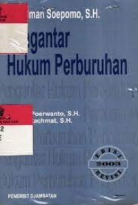 Image of Pengantar Hukum Pemburuhan / Prof. Iman Soepomo