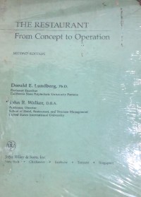 Image of The restaurant : From concept to operation / Donald E. Lunberg and John R.walker