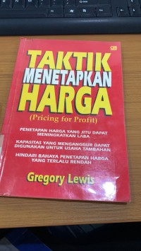 Image of Taktik Menetapkan Harga / Gregory Lewis